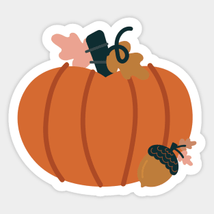 Fall Pumpkin Field Sticker